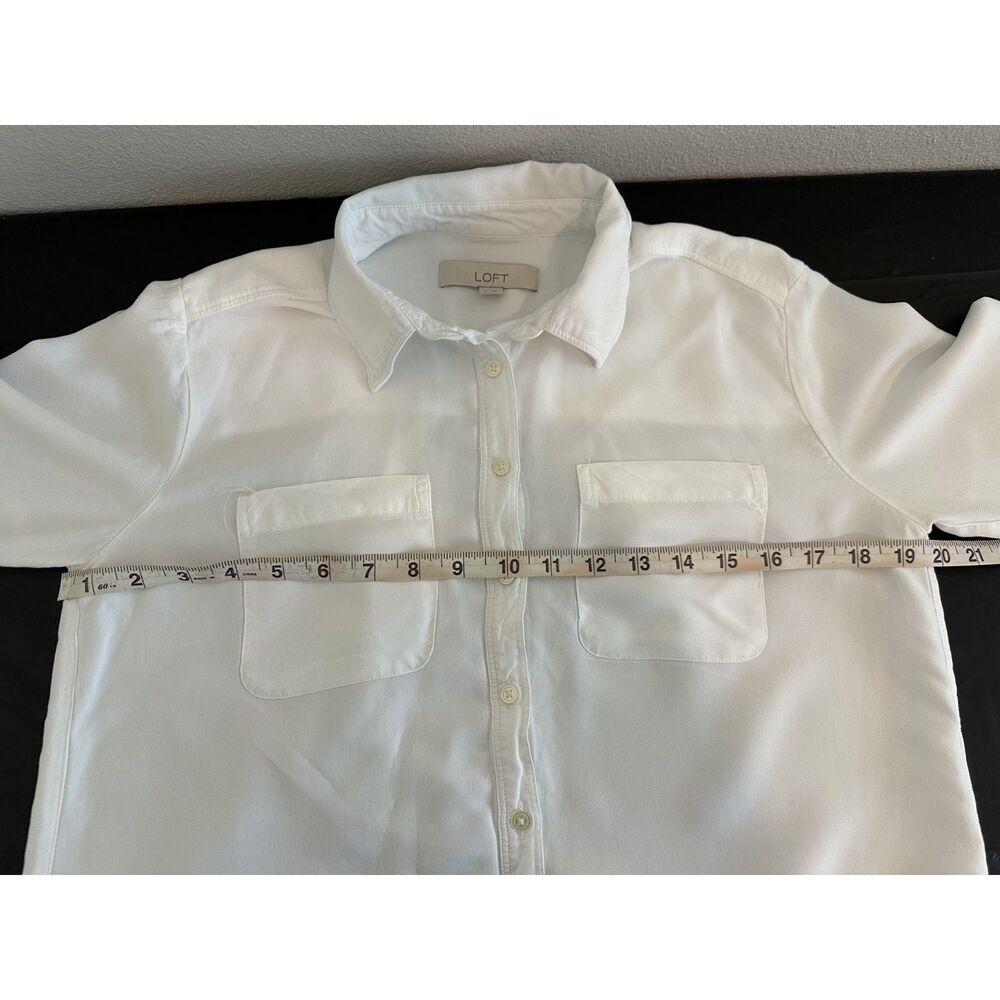 Loft women white button-up shirt - Picture 4 of 5